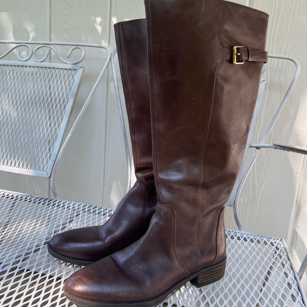 Sam Edelman knee-high boots, brown, size 8, wide calf